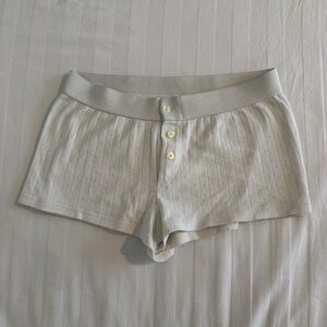 Brandy Melville Light Gray High Waist Shorts